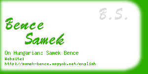bence samek business card